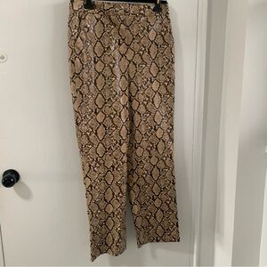 Primark womens Snake Print Dress Pants - Tan